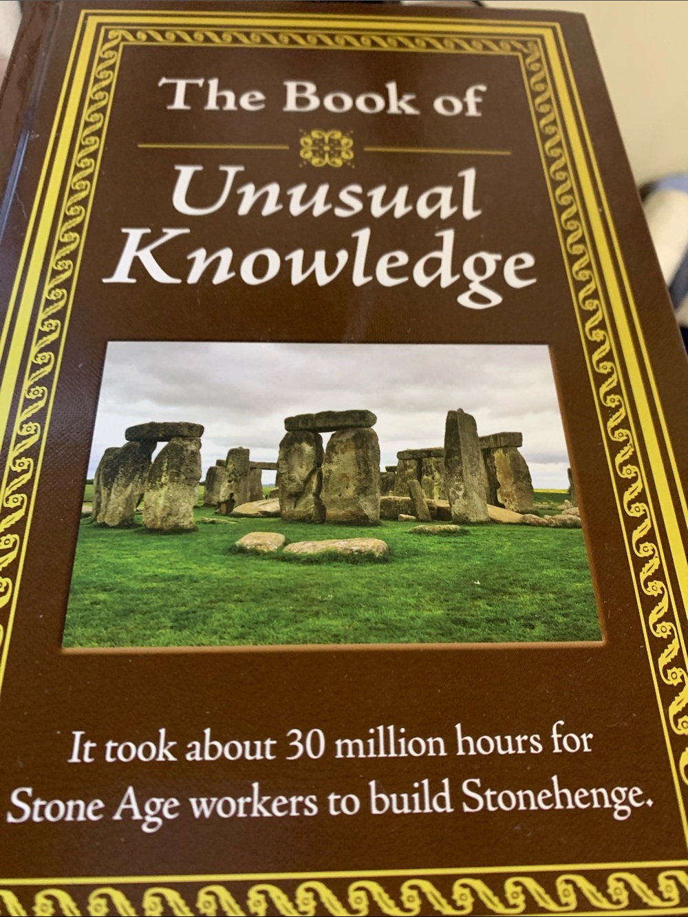 The Book of Unusual Knowledge Wall Art Print - Brown